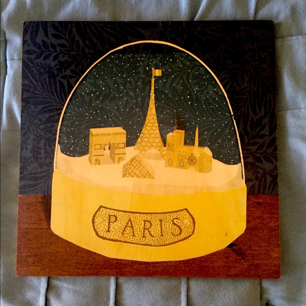 PARIS Snow Globe Hanging Wall Art Decor